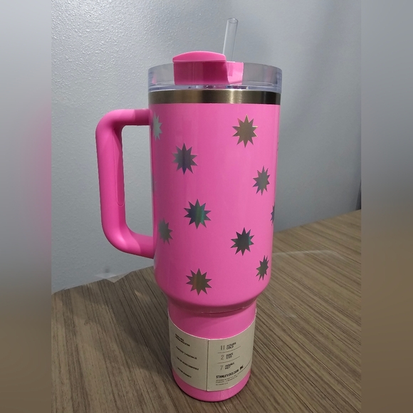 Stanley Bright Pink Party Tumbler with Straw - Picture 3 of 4
